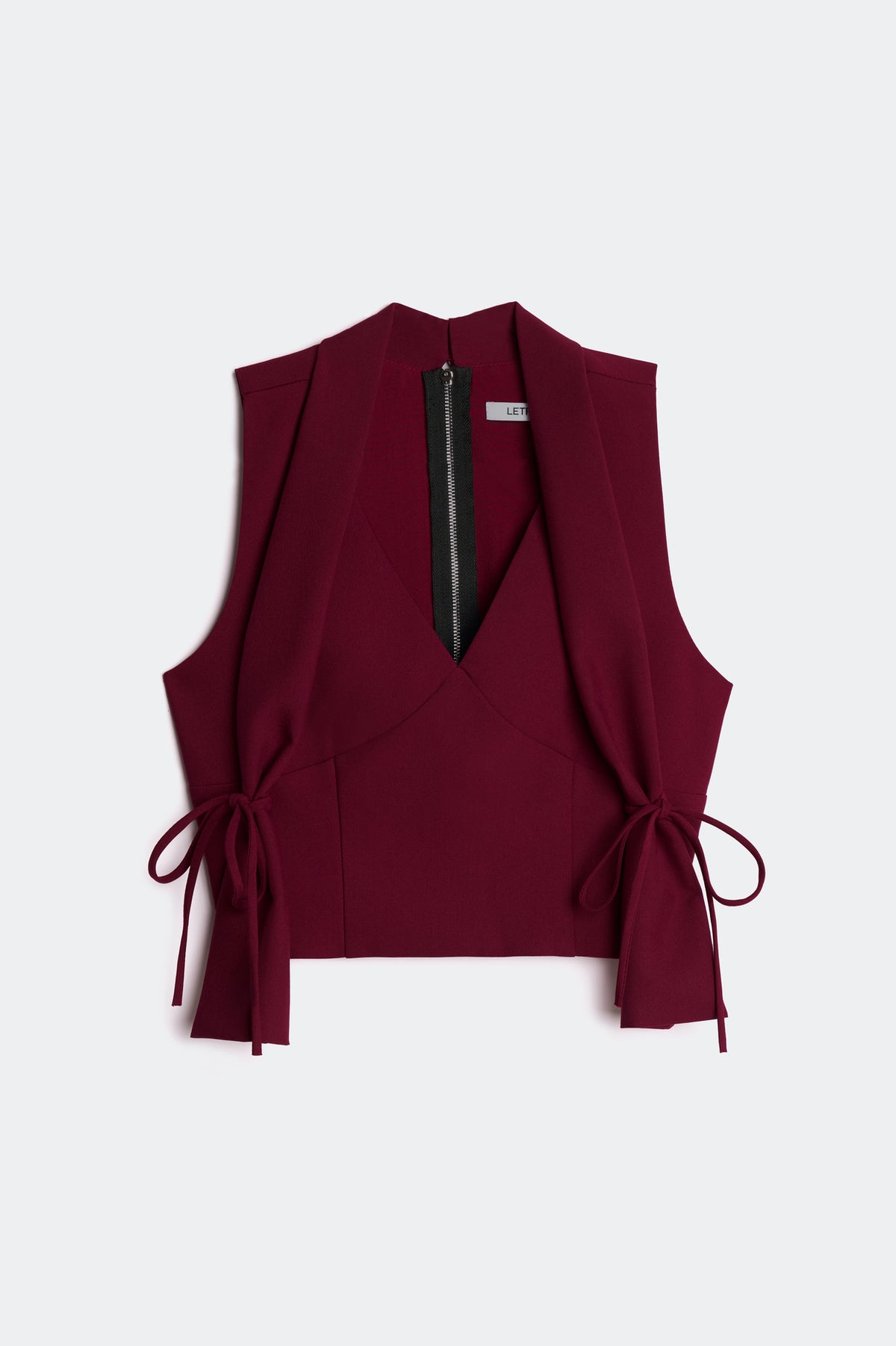Letrend Burgundy Tie Croptop