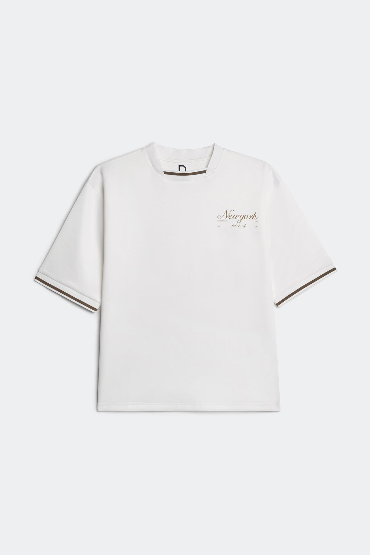 ÁO THUN NAM LETREND BASIC NEW YORK - BOXY - WHITE